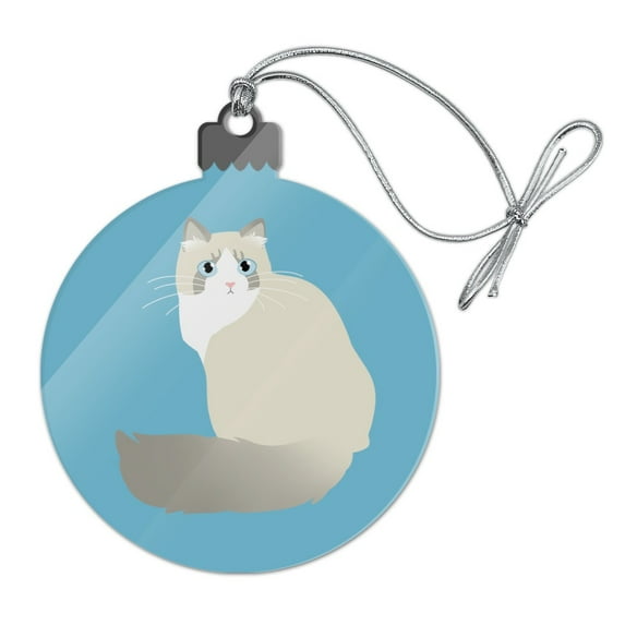 Ragdoll Cat Acrylic Christmas Tree Holiday Ornament