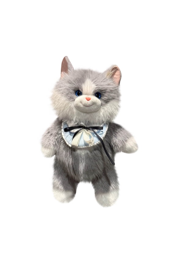 Ragdoll Cat Backpack & Plush Toy – Soft Stuffed Doll with Adjustable Straps, Cute Fashion Accessory for School, Travel, and Gifting, Gray