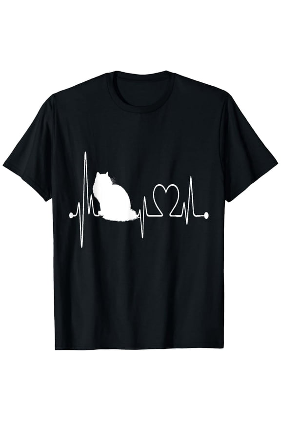 Ragdoll Cat Heartbeat EKG Funny I Love My Ragdoll Cat T-Shirt