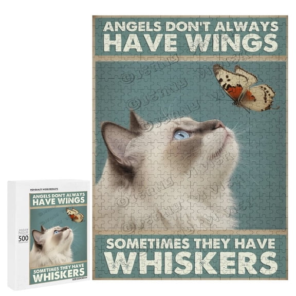 Ragdoll Cat Jigsaw Puzzles 500 Pieces - Puzzles for Adults - Cats Kitten Pets Animal Lovers Impossible Hard Difficult Challenging Puzzles