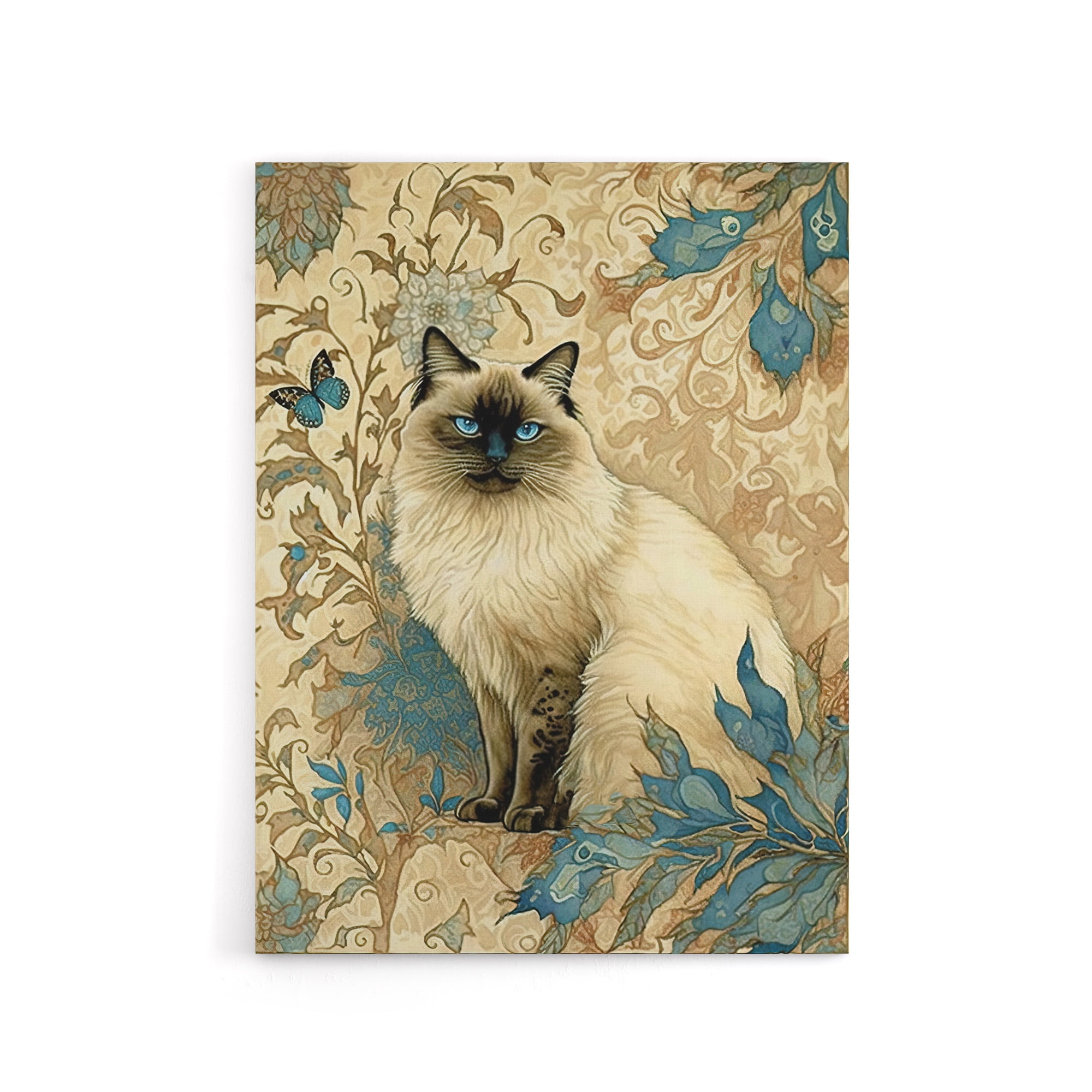 Ragdoll Cat Modern Art Nouveau Canvas Wall Art Print 18X24