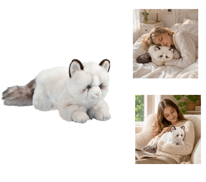 Ragdoll Cat Stuffed Animal, Cute Handmade Plush Doll, Soft Plush Cat ...