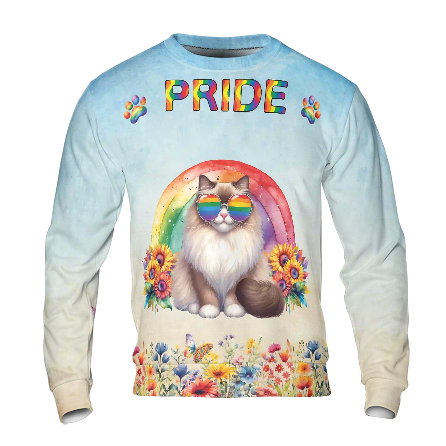 Pride Rabbit Merch Ragdoll Celebrates Rainbow Pride Month LGBT LGBTQ+ All Over Print 3D ...