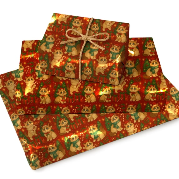 Ragdoll Christmas Wrapping Paper Rolls, Ragdoll Holiday Gift Wrapping ...