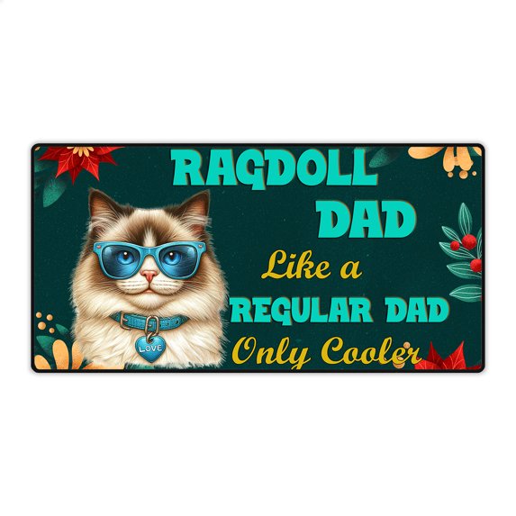 Ragdoll Dad Like a Regular Dad Only Cooler Happy Father's Day Desk Mat Full Keyboard Mouse Pad Cat Lover Kitten Owner Gifts Idea Large Mousepad - 02007