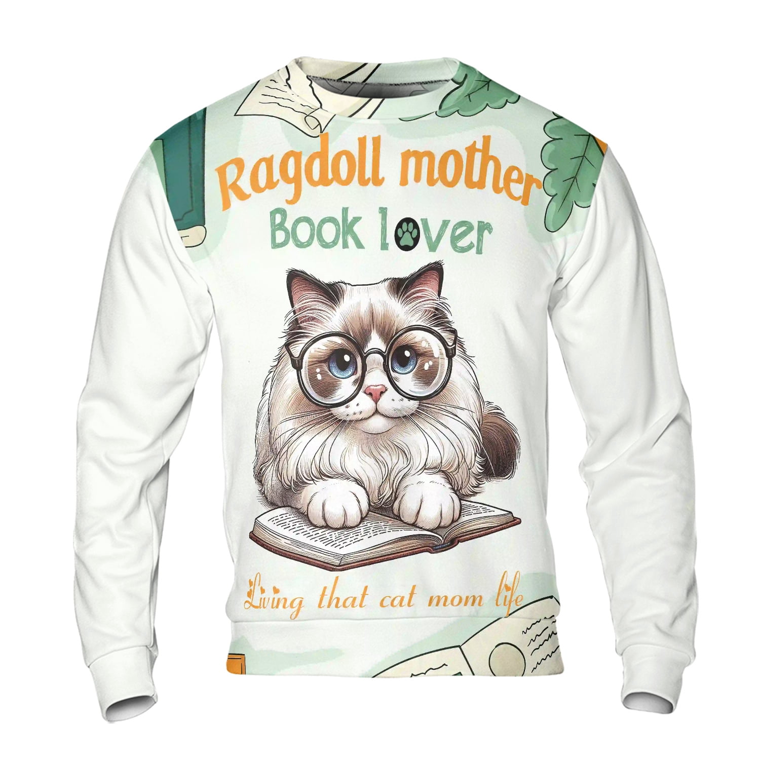Ragdoll Mother Book Lover Living That Cat Mom Life Happy Mother's Day ...