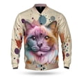 thumbnail image 1 of Ragdoll Portrait Watercolor Vintage Retro Styles All Over Print 3D Baseball Jacket Cat Lover Kitten Owner Gifts Idea Bomber Jacket Softball - 00001, 1 of 6