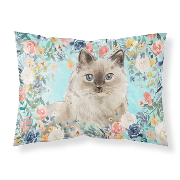 Ragdoll Spring Flowers Fabric Standard Pillowcase