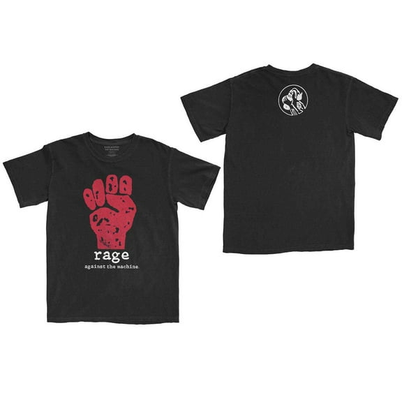 Rage Against The Machine Men's Red Fist T-Shirt Black 2X-Large | Officially Licensed Merchandise
