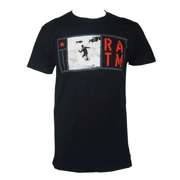 Rage Against The Machine Smoke Grenade Logo Black T-Shirt