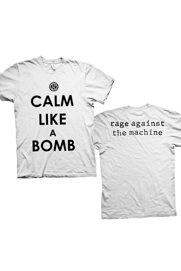 Rage Against The Machine Unisex T-Shirt Calm Like A Bomb (Back Print) (Medium)