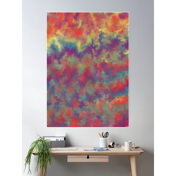 Rage But Happy Poster Wall Art, Modern Wall Decor For Living Room Bedroom, 24x36 UNFRAMED