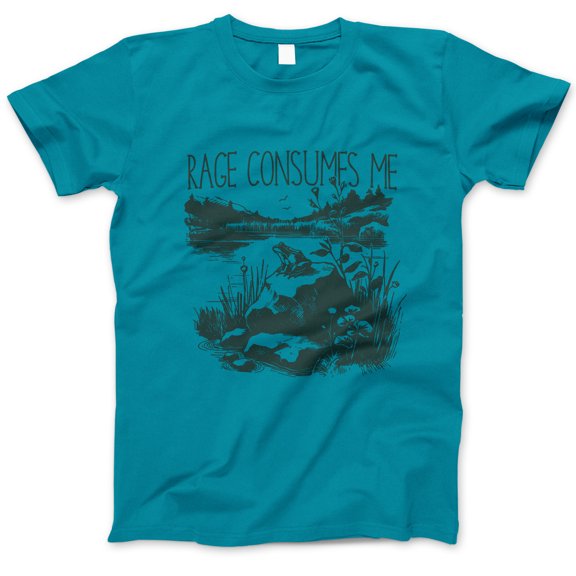 Rage Consumes Me Frog Shirt – Funny Angry Frog Nature Scene T-Shirt, Cottagecore Aesthetic with Dark Humor, Sarcastic Mood Tee, Frog Lover Gift for Men Women