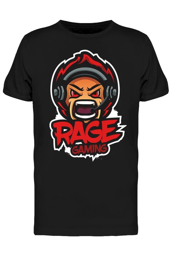 Rage Gaming Gamer Icon T-Shirt Men -Image by Shutterstock, Male 3X-Large