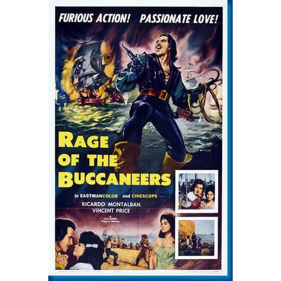 Rage Of The Buccaneers Movie Poster Art Poster 24x36 Unframed, Age: Adults, Rectangle Poster Time