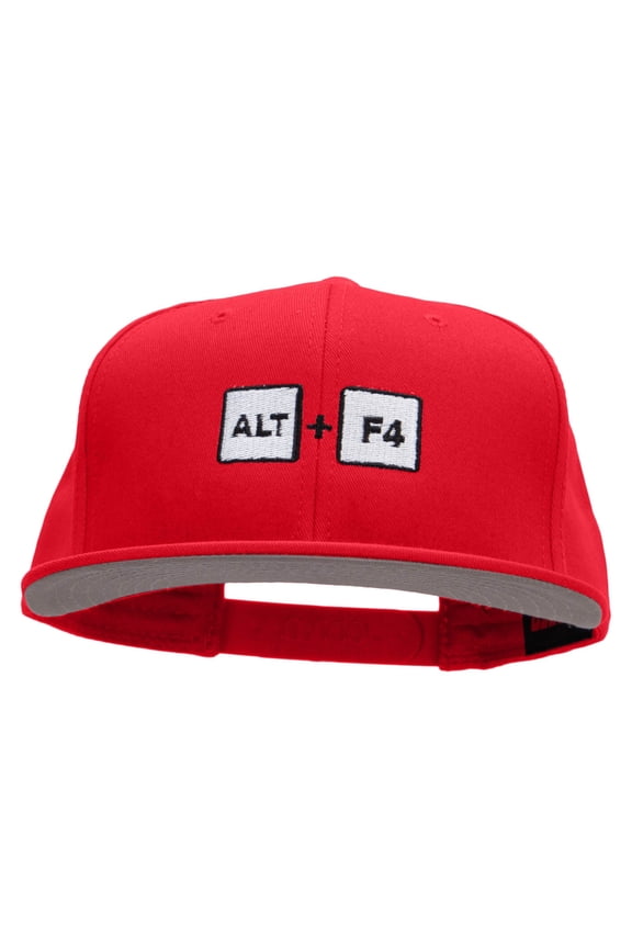 Rage Quit Embroidered Prostyle Snapback - Red OSFM