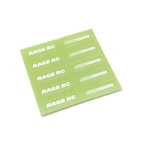 Rage RC RGR4576 Aero Board Logos Decal Sheet for Toys Accessories
