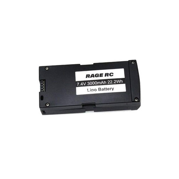 Rage RC RGR4465 7.4V 3000 mAh Battery with Case Stinger GPS