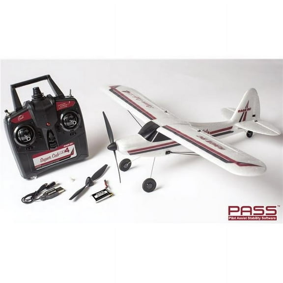 Rage RC A1114 Super Cub Mx4 Micro Ep 4-Channel Rtf Airplane with Pass System