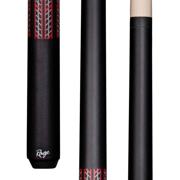 Rage RG114 Two-Piece Billiards Pool Cue Stick with red tread design