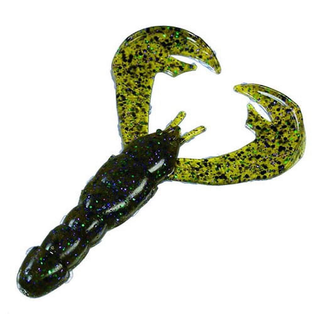 Strike King Rage Tail Craw Bait (Green Pumpkin, 4-Inch), Soft