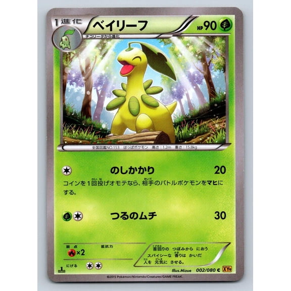 Rage of the Broken Heavens Bayleef 1st Edition 002/080 Japanese Common Pokmon Card