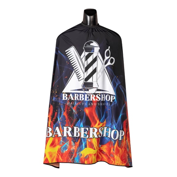 Ragele Barber Supply Professional Barber Cape with Flame Design, Barber Tools Cutting Cape