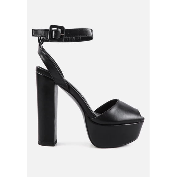 Rager Peep-Toe High Platform Block Sandals