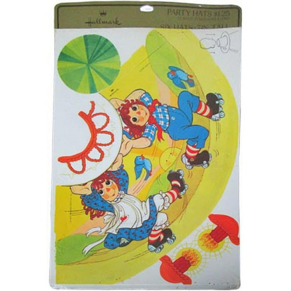 Raggedy Ann and Andy Vintage 1978 Party Hats (6ct)