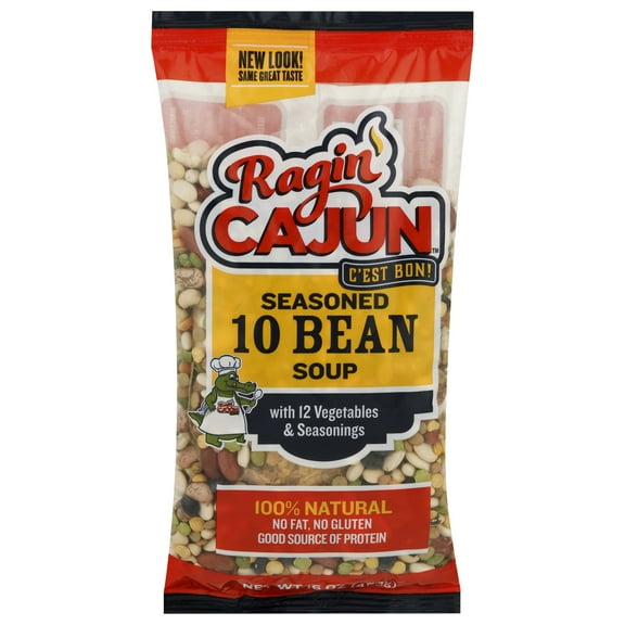 Ragin Cajun 10 Bean & Vegetable Soup Mix 16 oz (Pack Of 12)