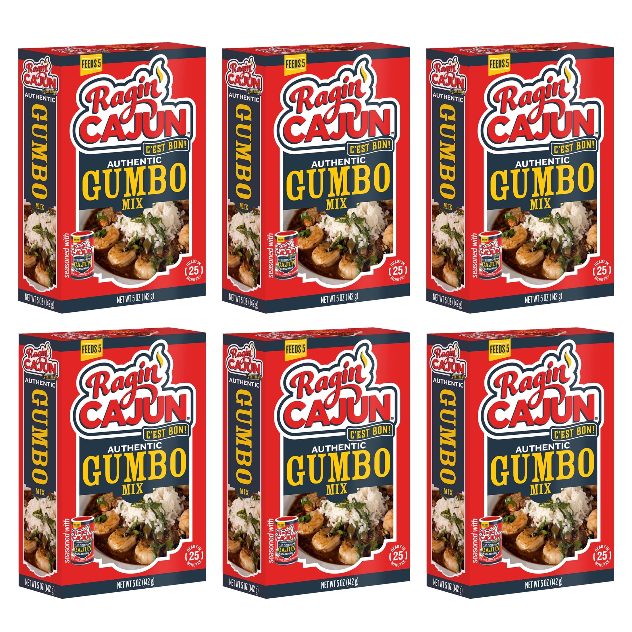 Ragin‚Äô Cajun Fixin‚Äôs, Gumbo Mix, 5 oz Box, Louisiana Creole 6pk ...