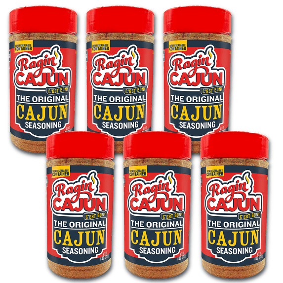 Ragin’ Cajun The Original Cajun Seasoning, All-Purpose Spice Blend, 8 oz (6 pack)