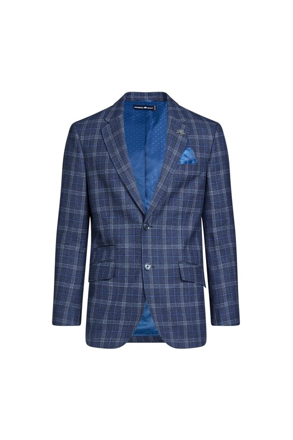 Mens Checked Wool Blazer