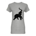 thumbnail image 1 of Raging Elephant Shaped T-Shirt Women -Image by Shutterstock, Female Large, 1 of 2