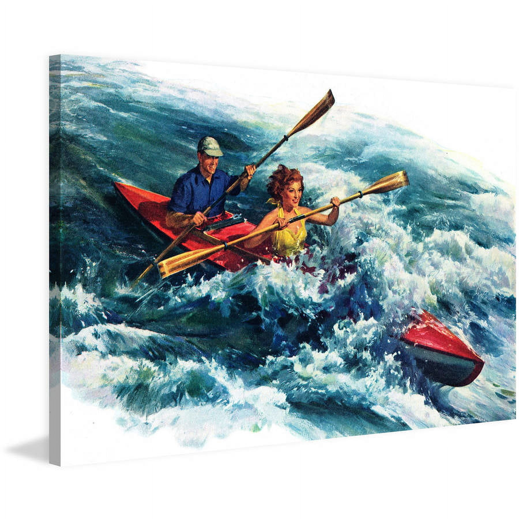 "Raging Rapids" Painting Print on Wrapped Canvas