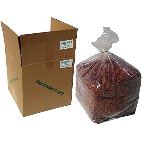 Raging Red Colored Wood Chip Mulch - 42 Quarts! Colored Landscape Mulch.$$Garden & Patio