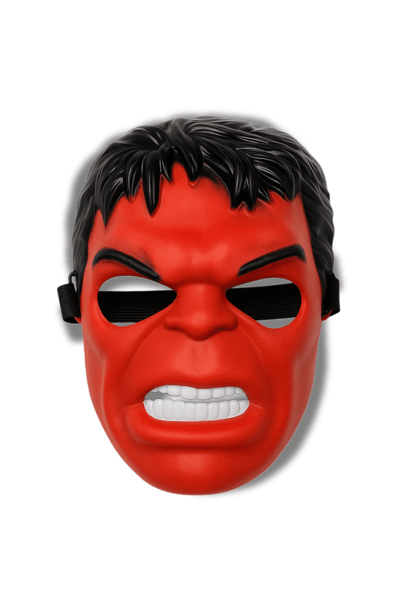 Raging Red Superhero Mask Universal Fit Cosplay & Costume Face Mask