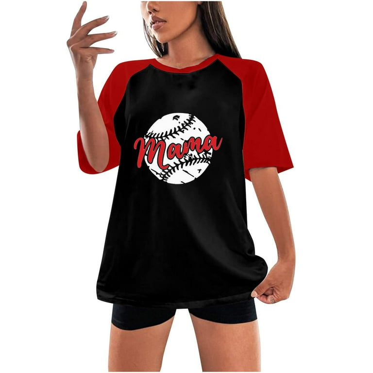 Cotton baseball shirt women cheap