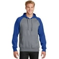 thumbnail image 1 of Sport-Tek ST267 Raglan Colorblock Pullover Hooded Sweatshirt, Mens Hoodies and Sweatshirts, 1 of 2
