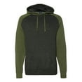 thumbnail image 1 of Raglan Hooded Sweatshirt, Charcoal Heather & Army Heather - 3XL, 1 of 1