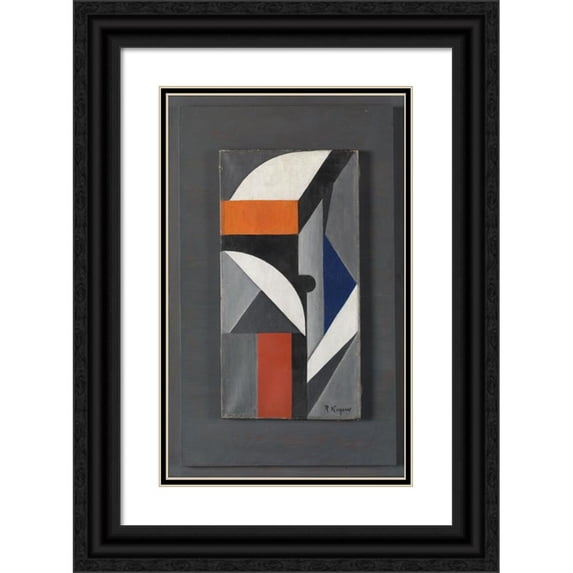 Ragnhild Keyser 13x18 Black Ornate Wood Framed Double Matted Museum Art Print Titled - The Bridge and the Clock (ca. 1925)