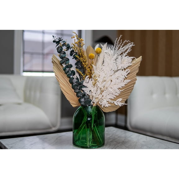 Ragnify Dried Palm Leaves Spear Natural Dried Palm Fans Bohemian Dried Flowers for Bohemian Dried Palm Spears Tropical Dried Palm Leaves Decor for Boho Wedding Party