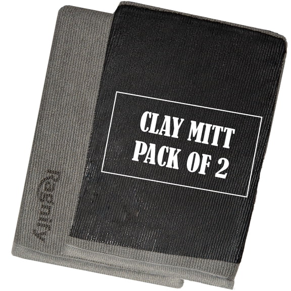 Ragnify Clay Mitt Auto Detailing Medium Grade Clay Bar Alternative, Pack of 2 (Gray)