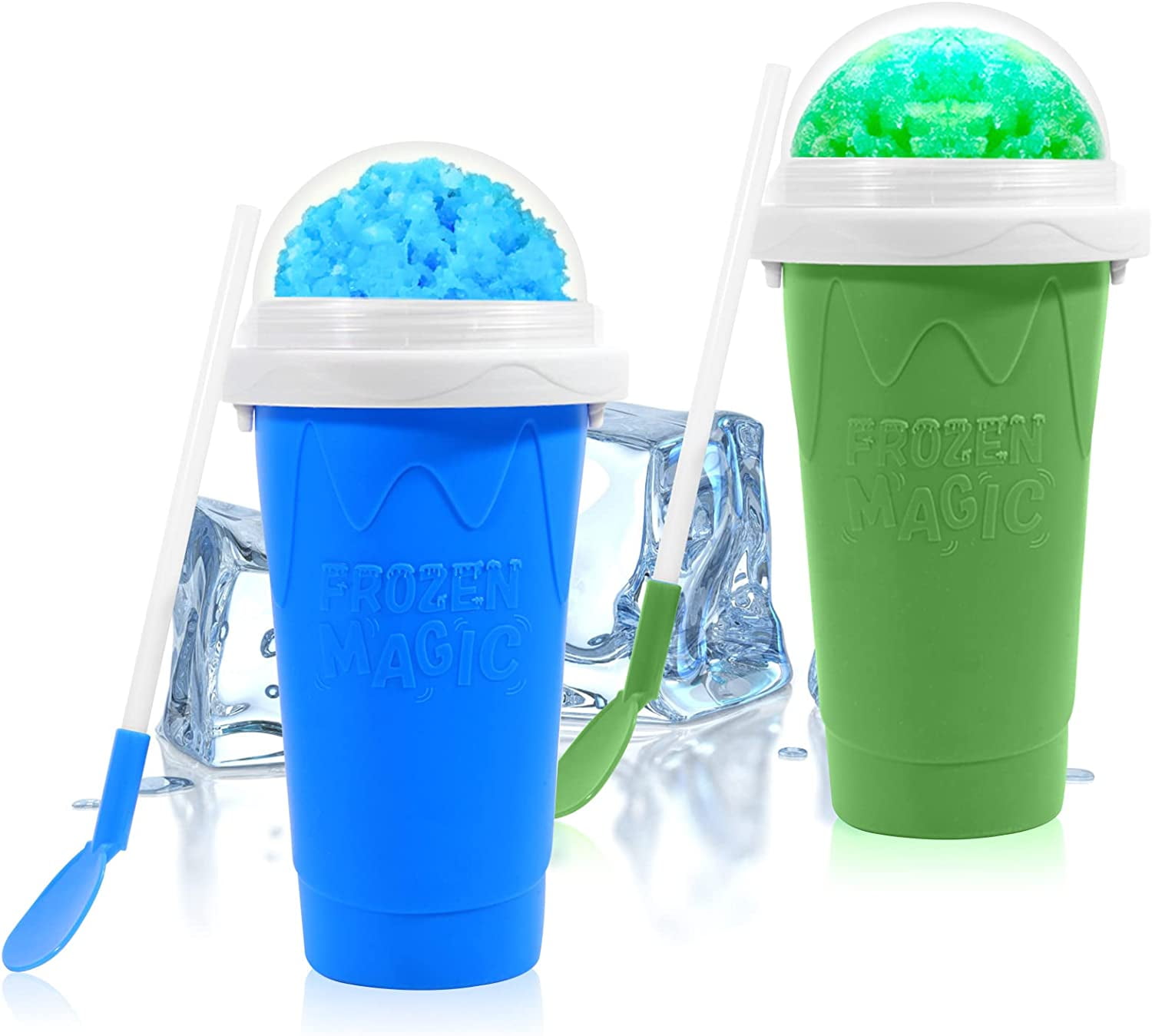 Ragnify Magic Frozen Slushy Cup Maker, 2 Pack, DIY Smoothie Cups for