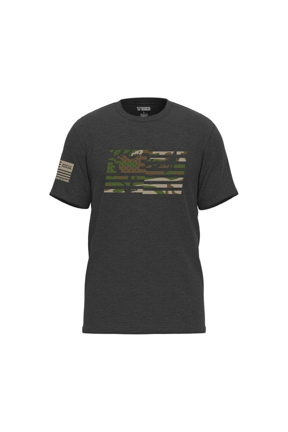 All Gender Patriotic Camo Wave USA Flag Graphic Tee Shirt, Men's Sizes S-5XL