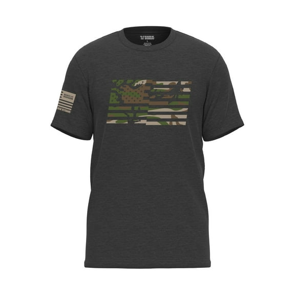 Rags of Honor All Gender Patriotic Camo Wave USA Flag Graphic Tee Shirt, Men's Sizes S-5XL