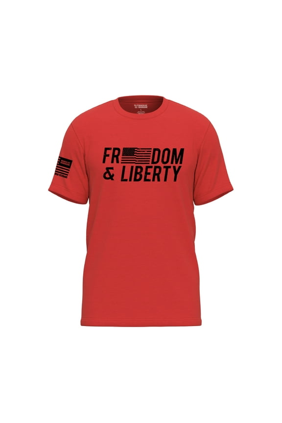All Gender Short Sleeve Patriotic Freedom and Liberty Graphic Tee Shirt, Men's Sizes S-5XL