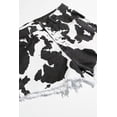 thumbnail image 1 of Ragstock Black Cow Print Denim Shorts, 1 of 4