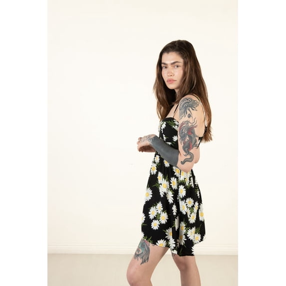 Ragstock Black Padded Cup Floral Mini Dress