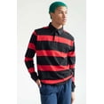 thumbnail image 1 of Ragstock Black & Red Rugby Polo, 1 of 4